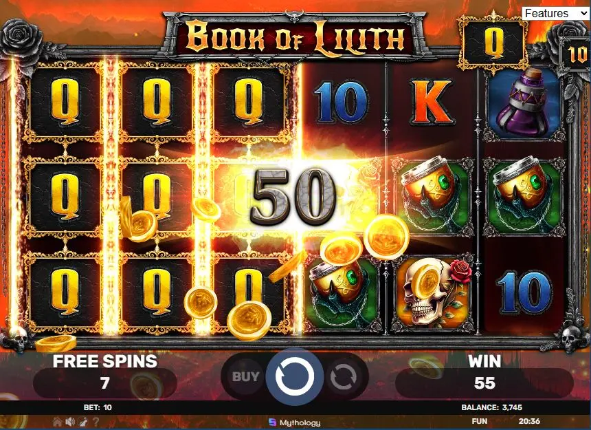Book of Lilith Free Spins Expanding Symbol