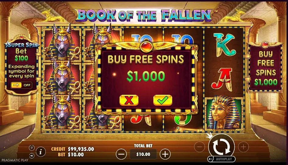 Book of the Fallen Buy Free Spins