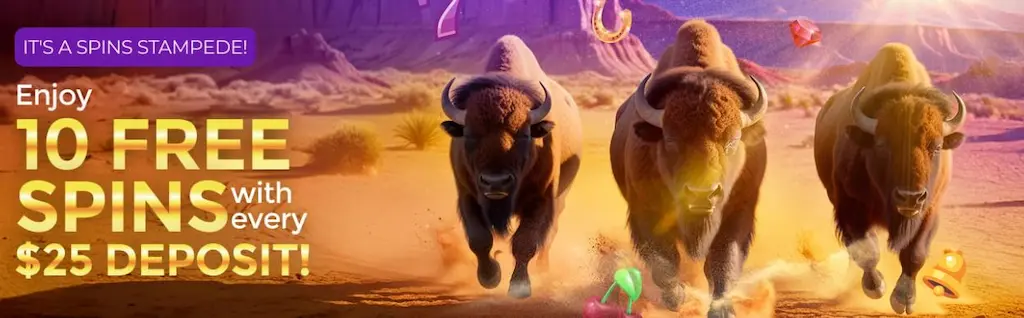 Lucky Bonanza Casino Free Spins Promos It's a Spins Stampede