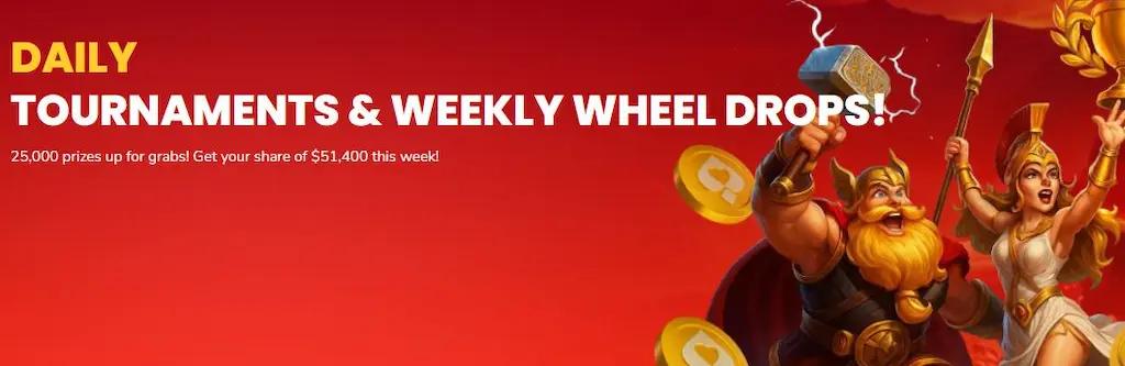 Flush Casino Offers Daily Tournaments & Weekly Wheel Drops
