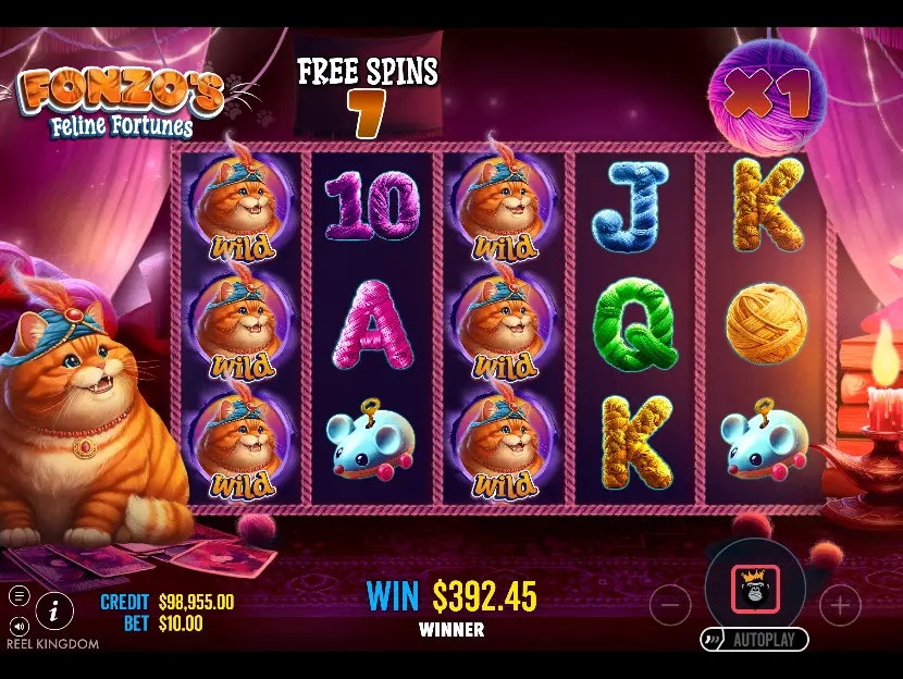 Fonzo's Feline Fortunes Free Spins