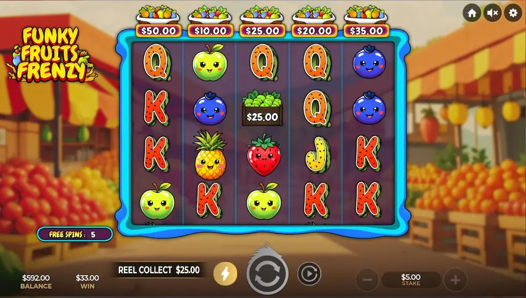 Funky Fruits Frenzy Free Spins