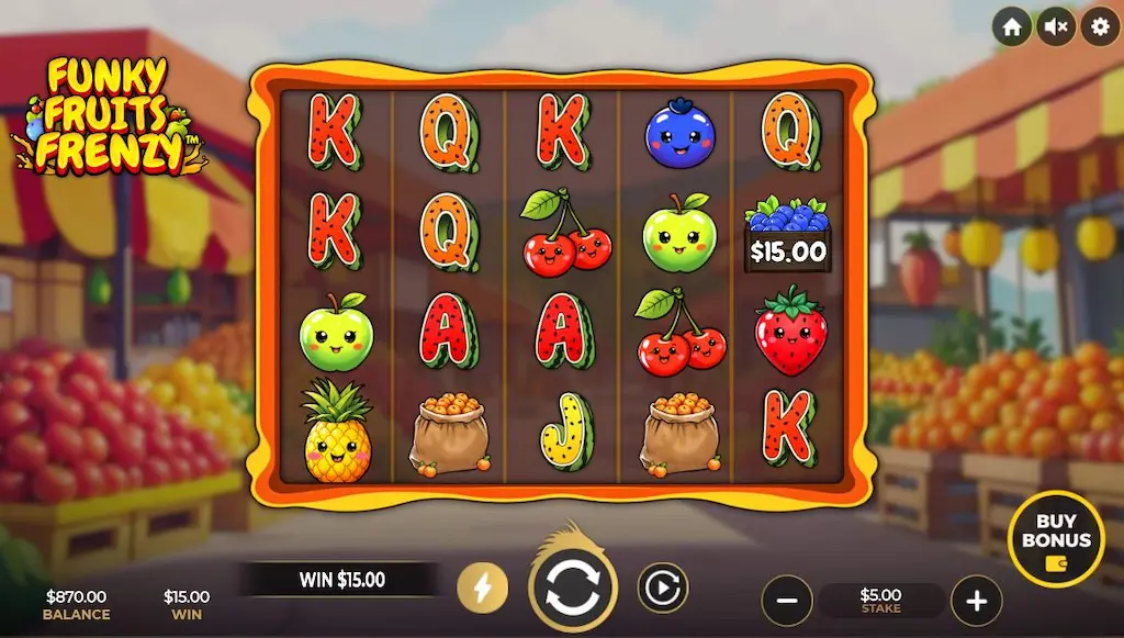 Funky Fruits Frenzy Collect Feature