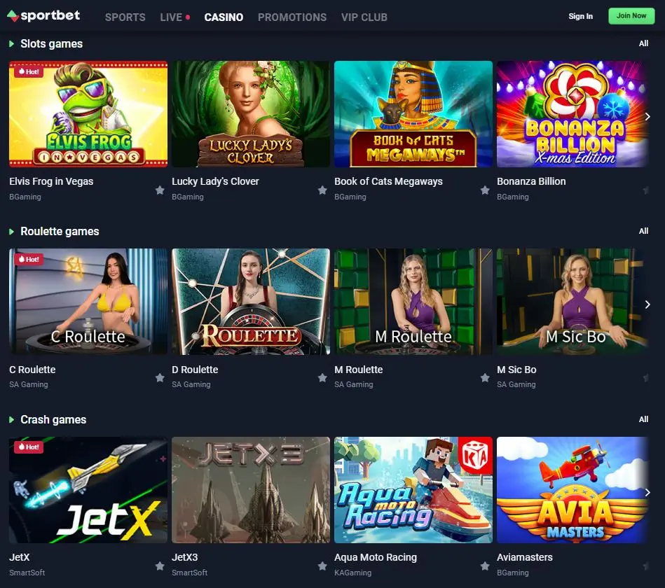 Sportsbet.one Casino Games Nov 2025