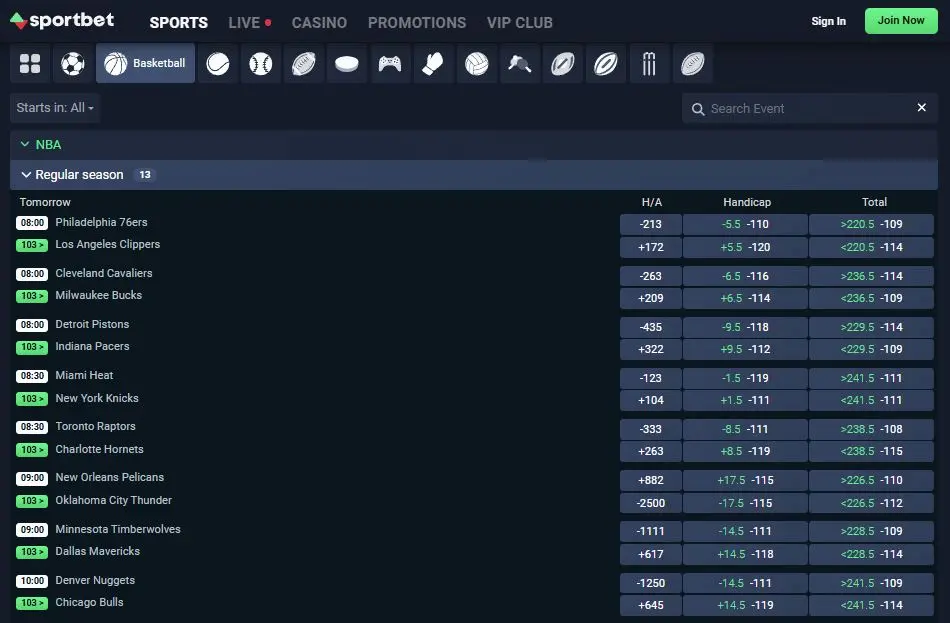Sportsbet.one Sports Page Nov 2025