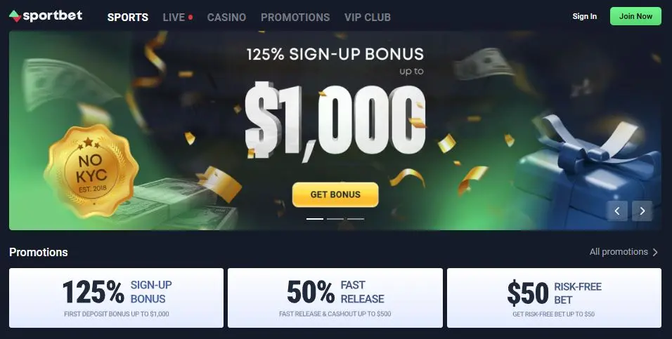 Sportsbet.one homepage Nov 2025