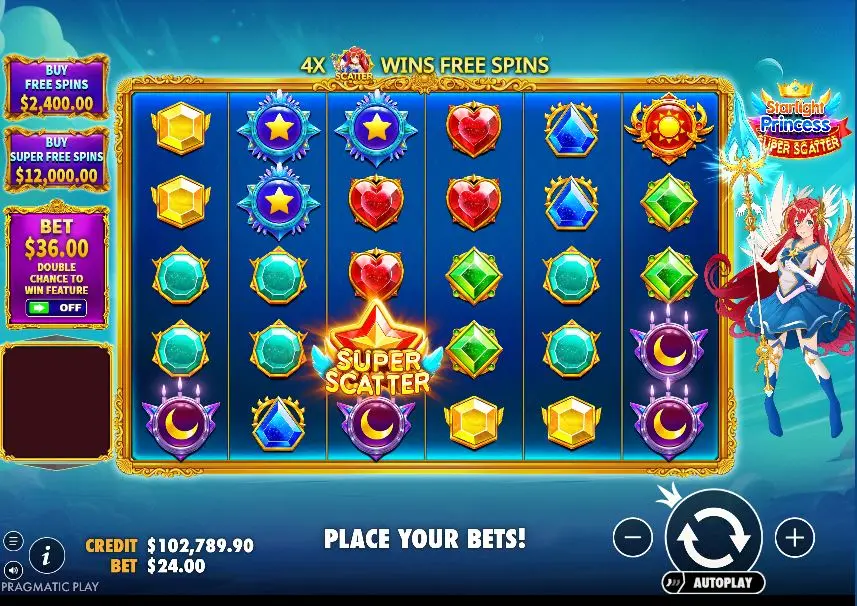 Starlight Princess Super Scatter Super Scatter feature