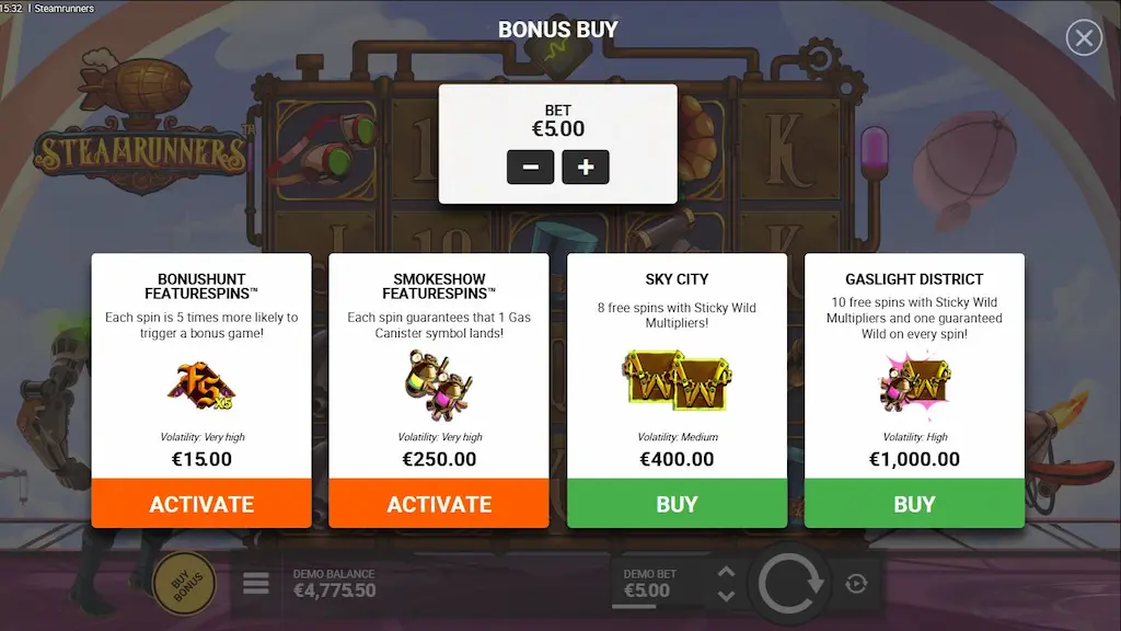 Steamrunners Bonus Buy