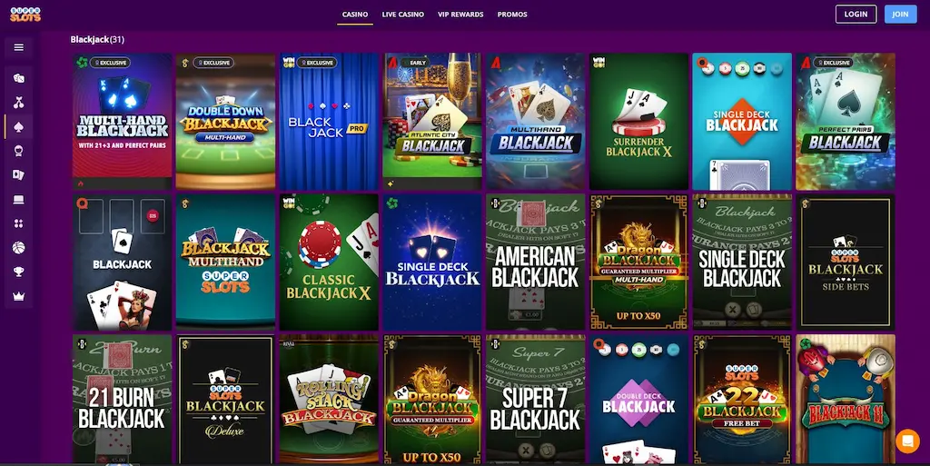 SuperSlots Casino Blackjack Apr 2026