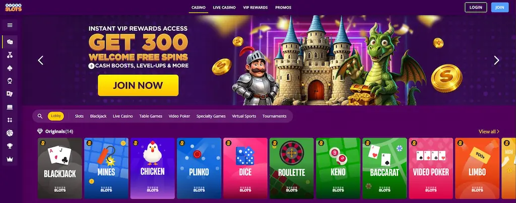 SuperSlots Casino Bonus Apr 2026