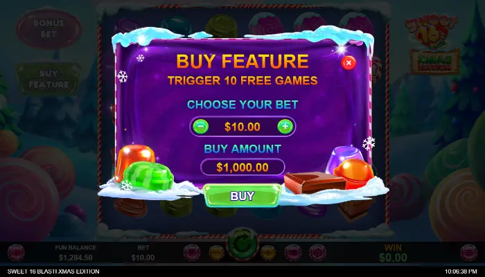 Sweet 16 Blast XMAS Edition Buy Feature