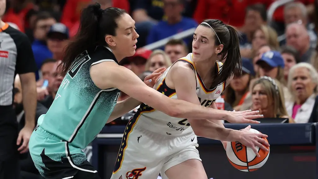 WNBA Brenna Stewart and Caitlin Clark
