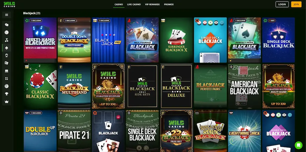 Wild Casino Blackjack Apr 2026