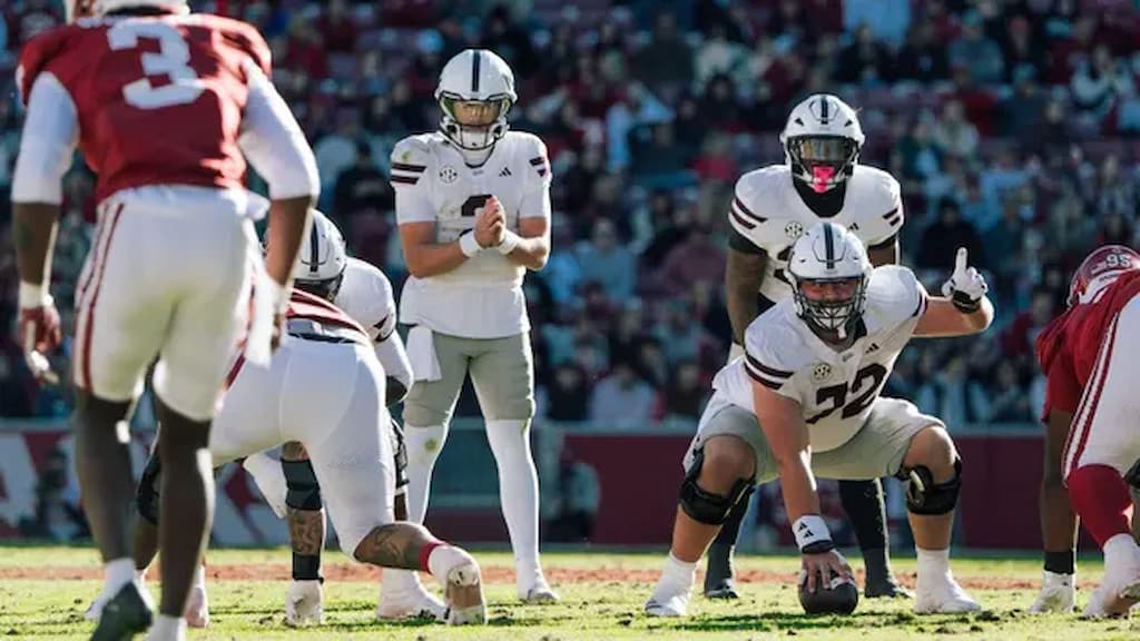 Mississippi State quarterback Blake Shapen (#2) - #5 Georgia vs. Mississippi State Prediction & Best Bets (11/8/2025)