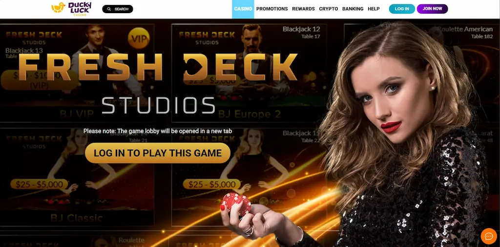 duckyluck casino live dealer may 2026