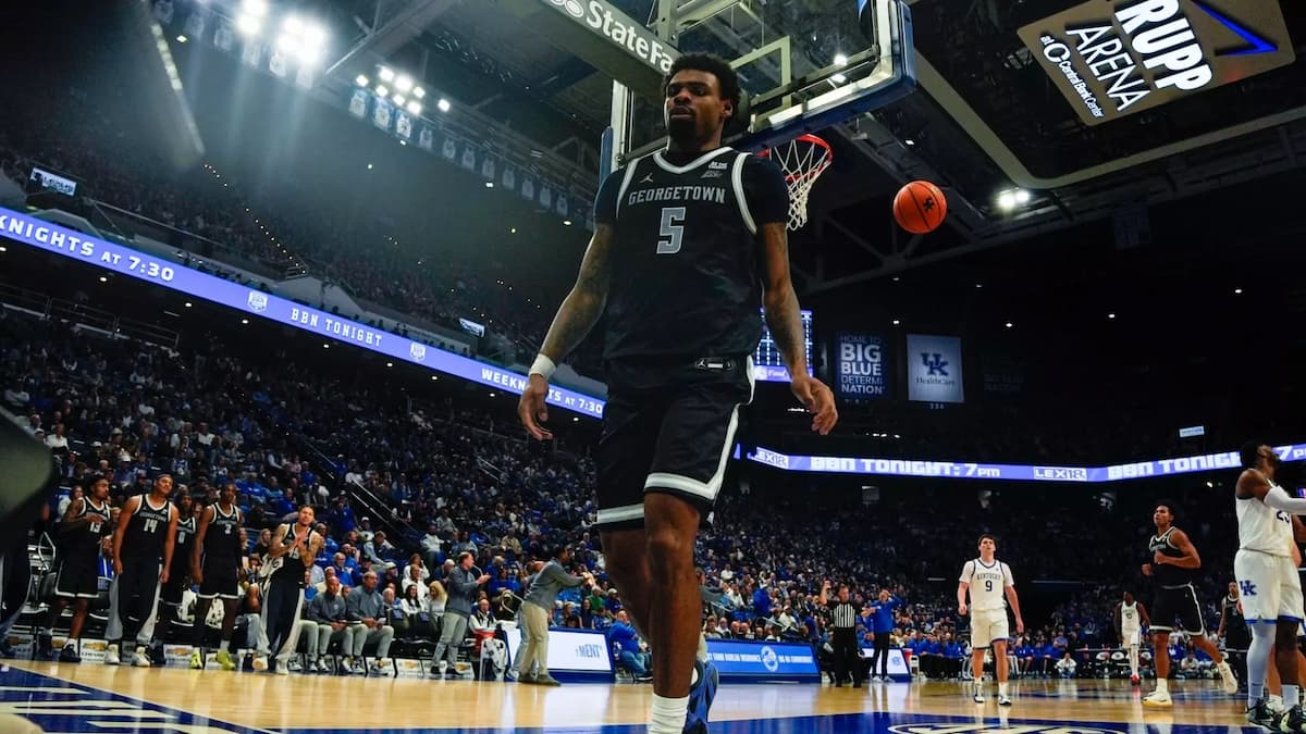 KJ Lewis leads the Hoyas with 19 points, seven boards and 2.5 steals per game - NCAA Basketball Picks