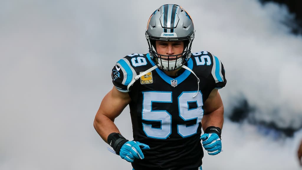 Linebacker Luke Kuechly, one of the greatest players in the history of the Carolina Panthers