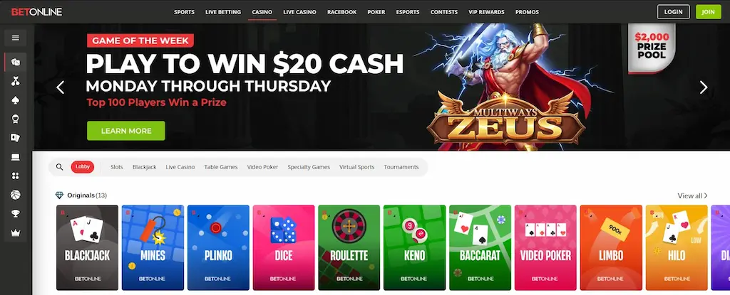 BetOnline Casino FI Dec 2025