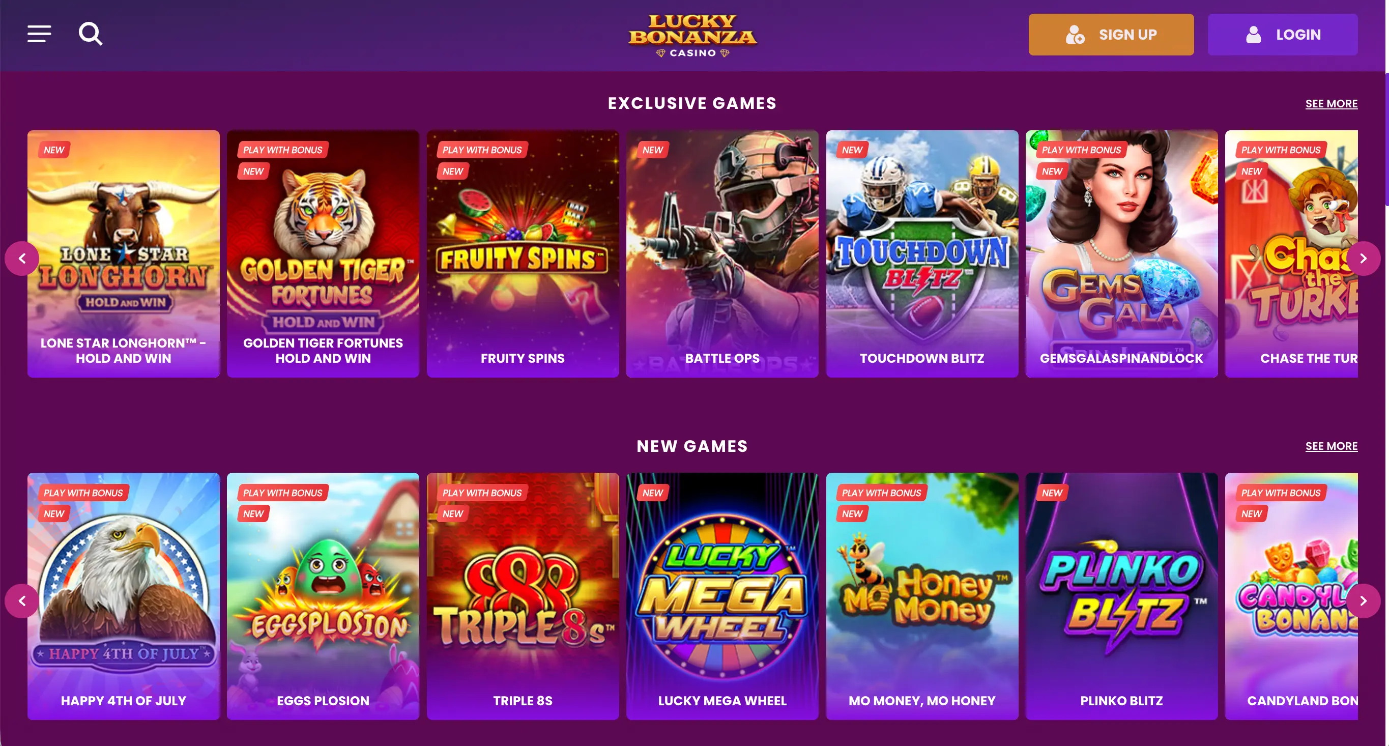 Lucky Bonanza Casino Casino Games Dec 2025