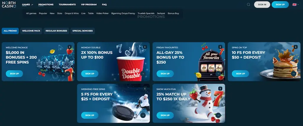North Casino Promotions Dec 2025