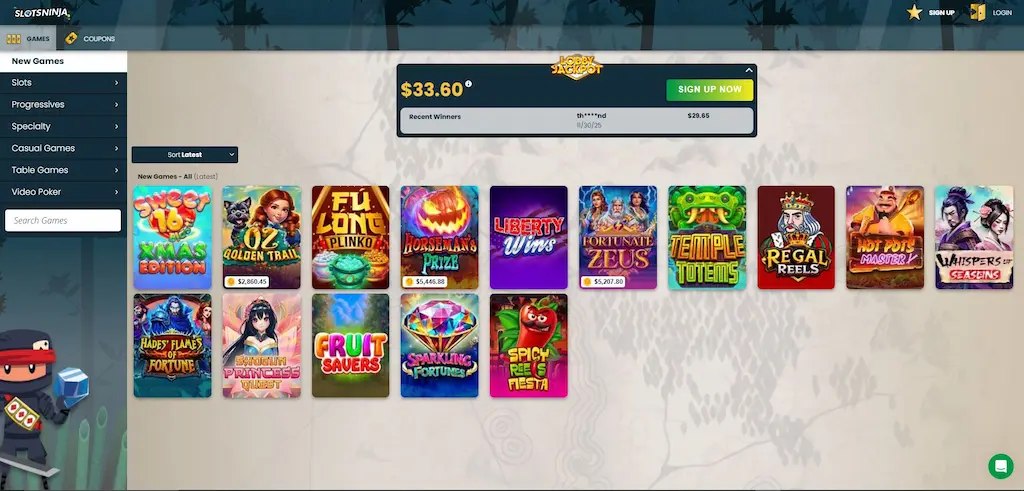 Slots Ninja Games Dec 2025