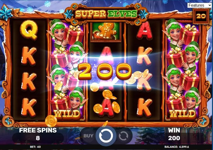 Super Elves Free Spins Mode
