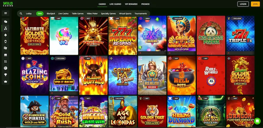 Wild Casino Slot Games Dec 2025