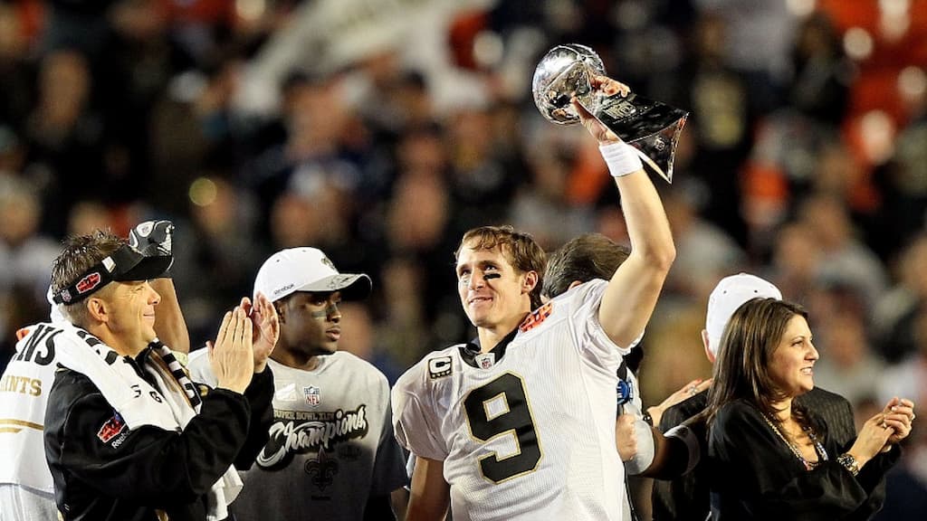 Drew Brees led the New Orleans Saints to a Super Bowl XLIV win over the Indianapolis Colts