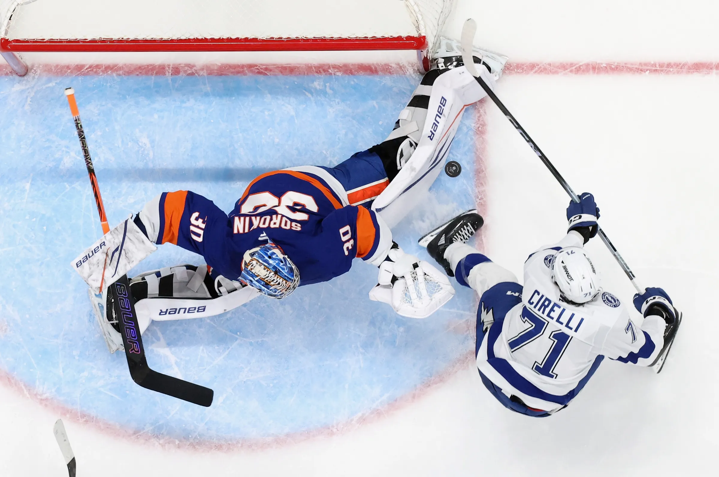 Ilya Sorokin and Anthony Cirelli