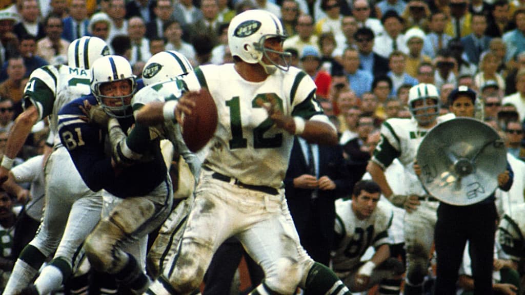 Joe Namath led the New York Jets to a famous victory over the Baltimore Colts in Super Bowl III, one of the biggest upsets in Super Bowl history