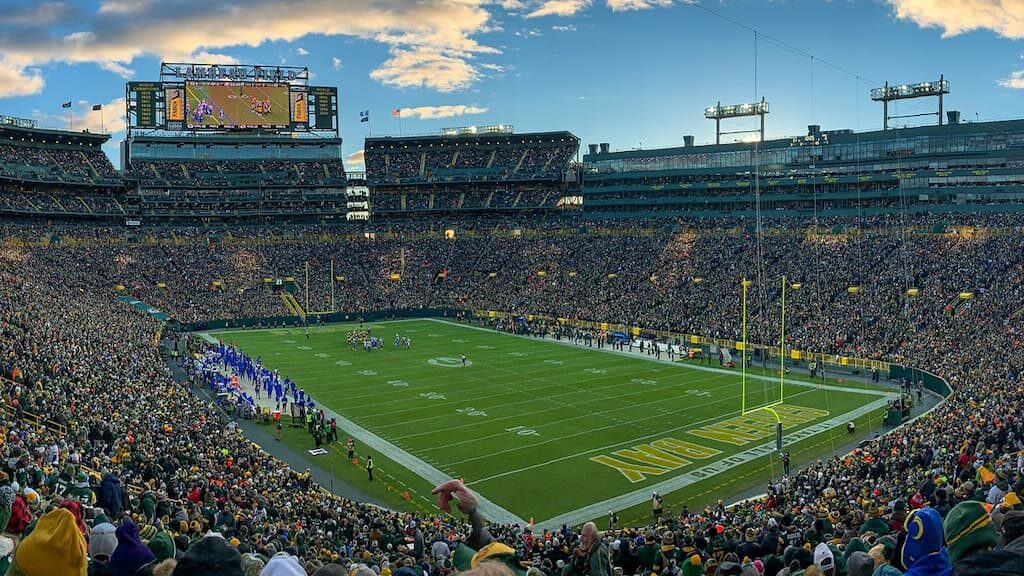 Lambeau Field, the home of the NFL's Green Bay Packers