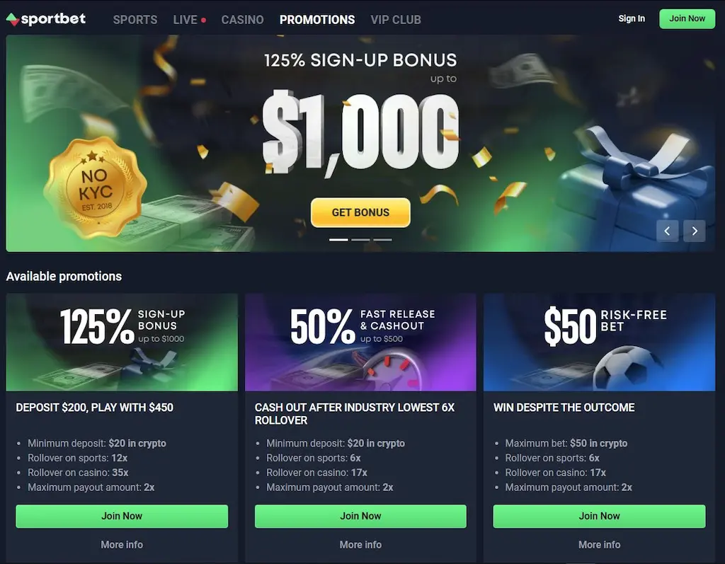 Sportbet.one promotions Jan 2026