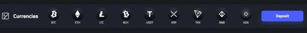 mBitCasino Banking Options