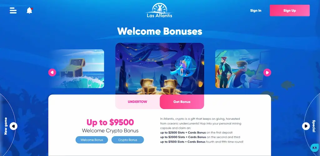 Las Atlantis Casino Welcome Bonuses