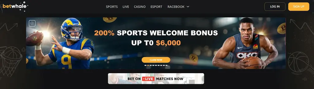 BetWhale Sportsbook Welcome Bonus Mar 2026