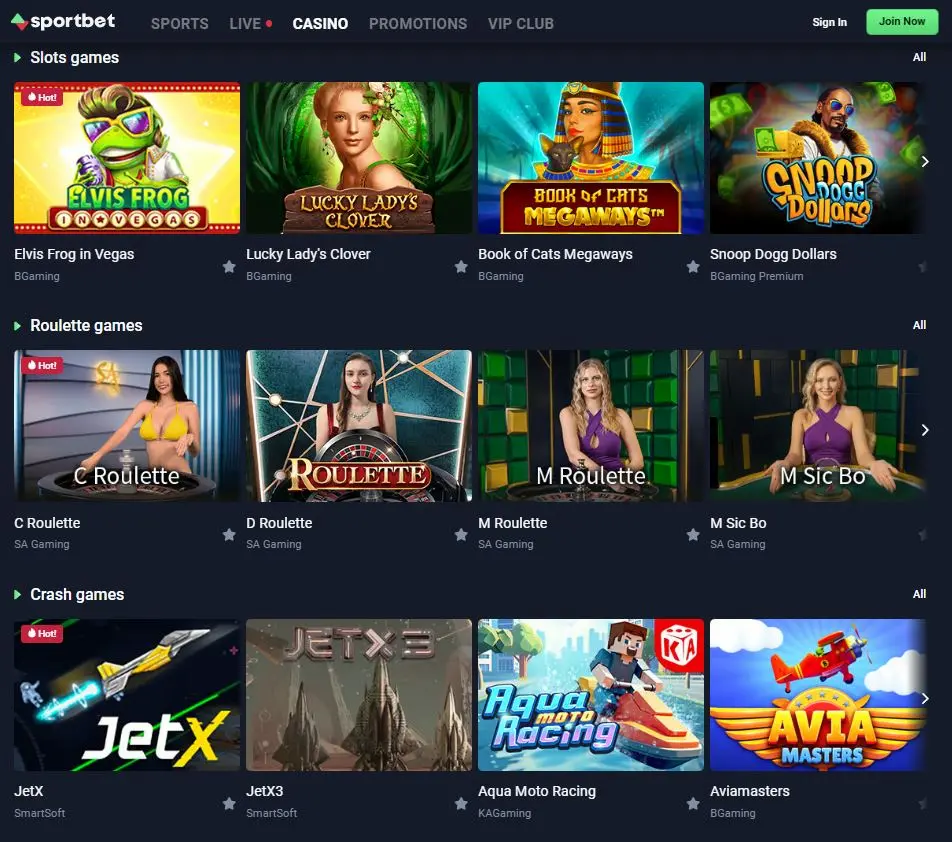 Sportsbet.one Casino Games Mar 2026