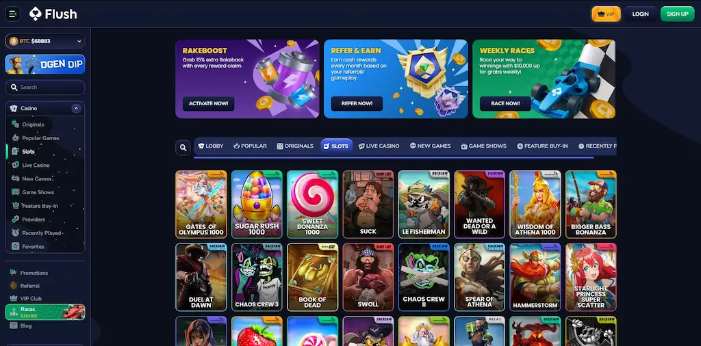 Flush Casino Games Apr 2026