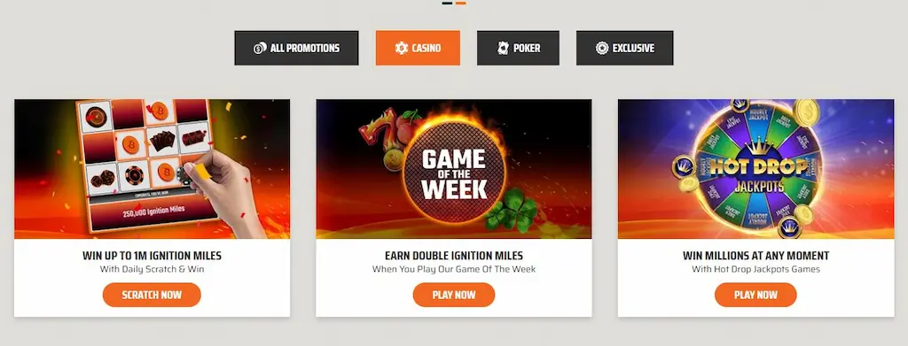 Ignition Casino Other Bonuses and Promotions Apr 2026