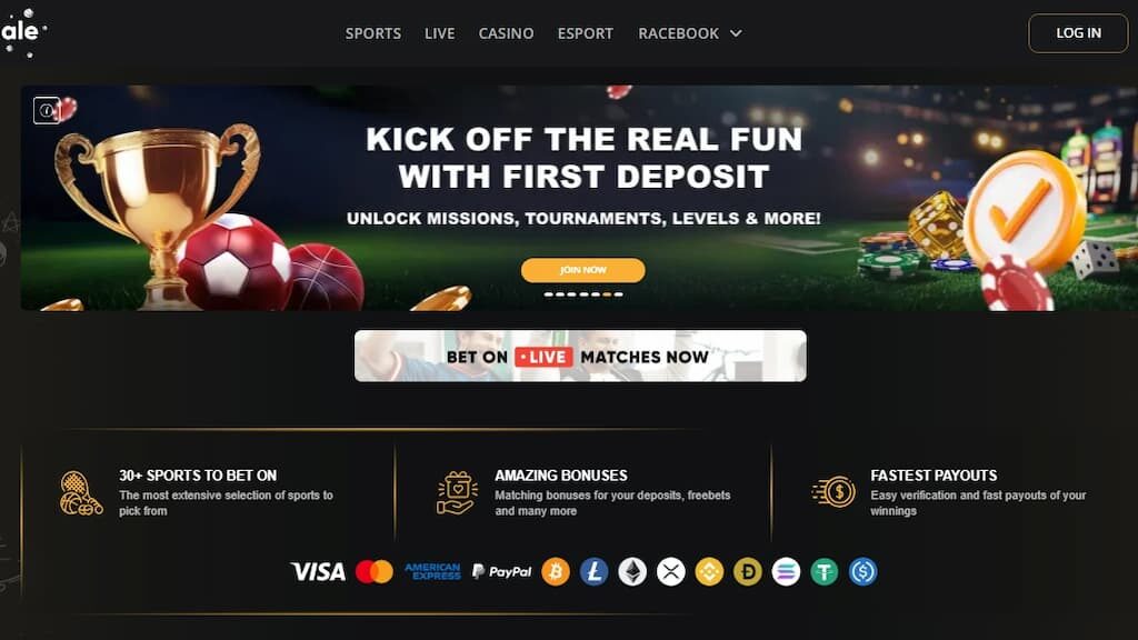 BetWhale home page