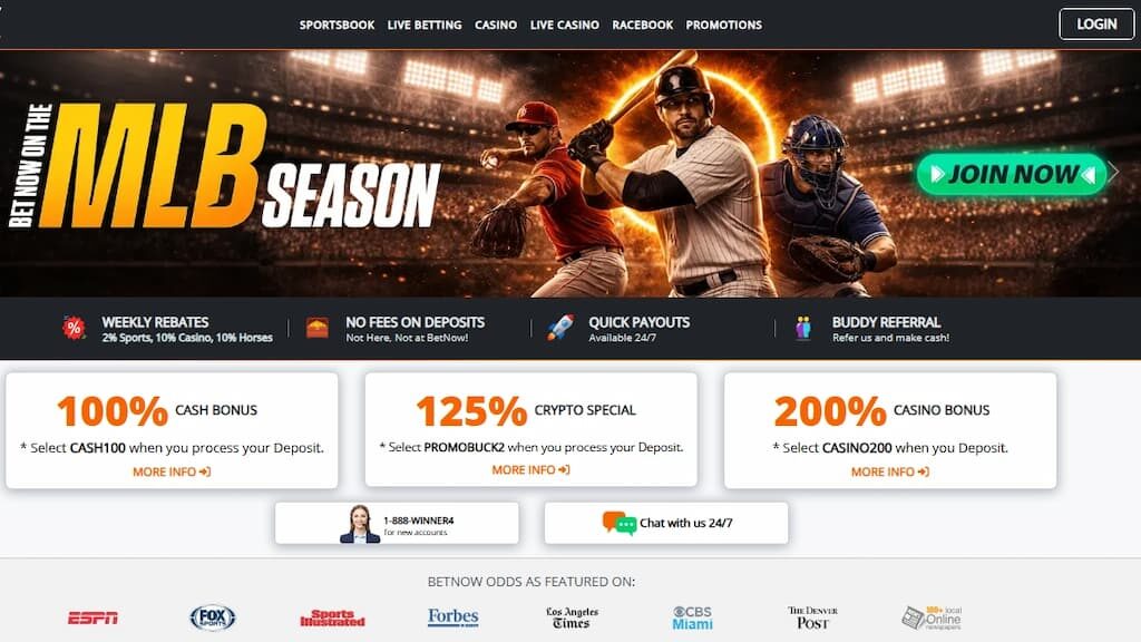 BetNow home page