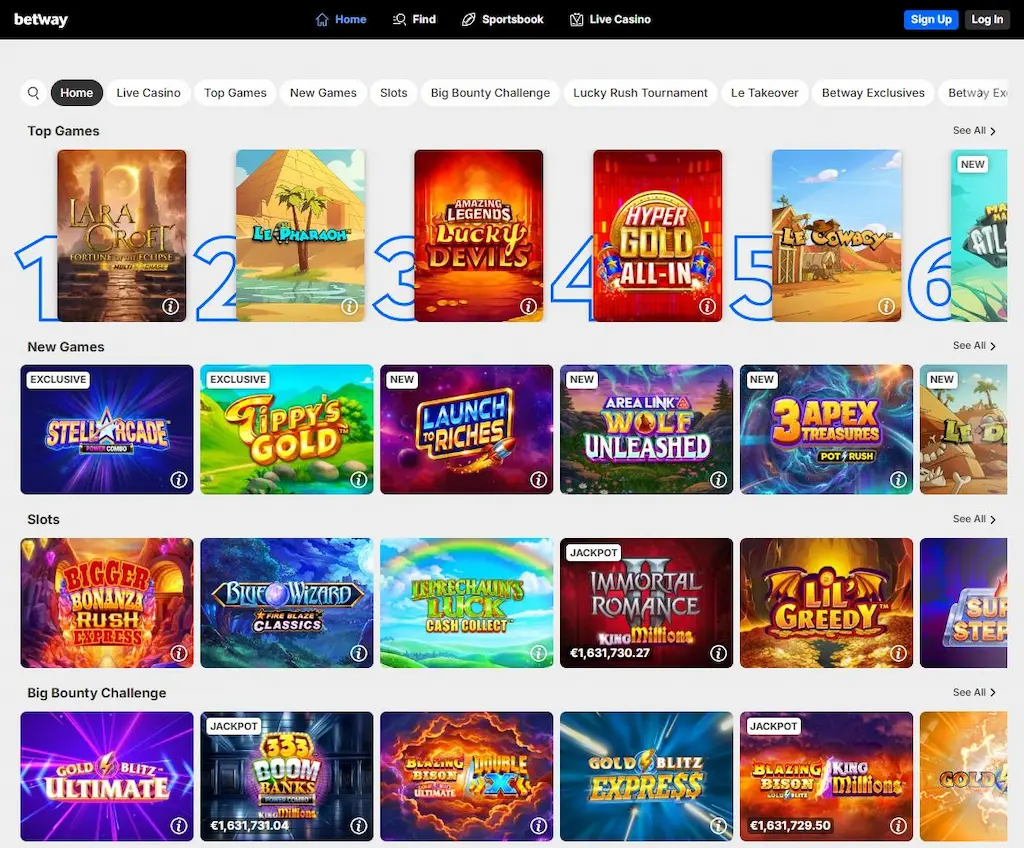 Betway Casino Features May 2026