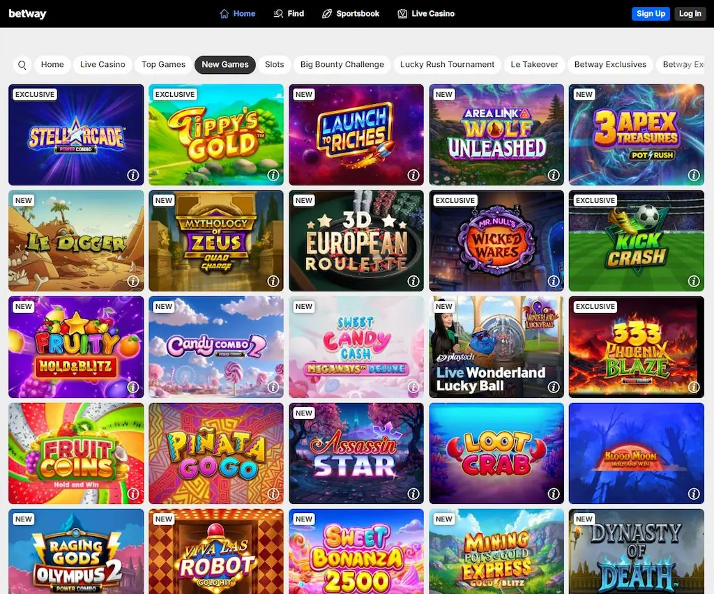 Betway Casino Games May 2026