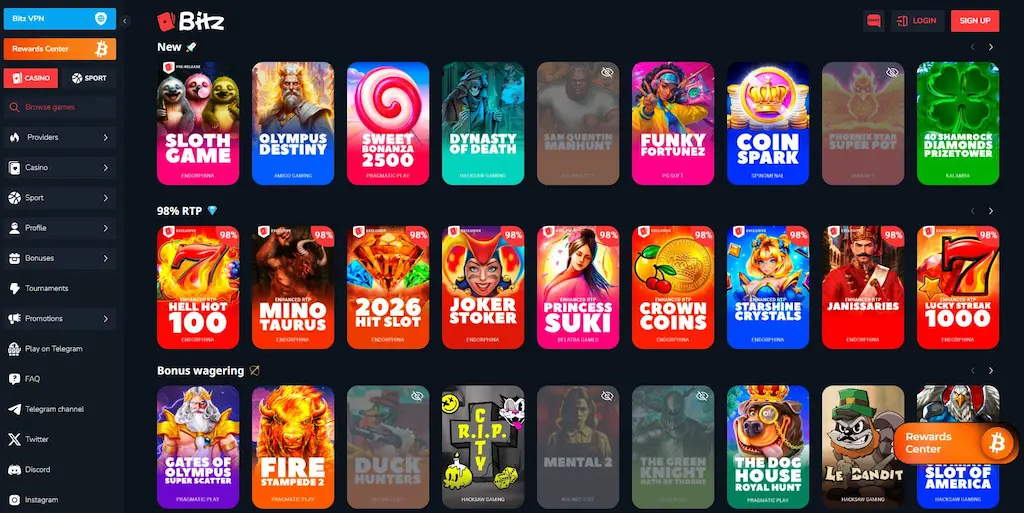 Bitz.io Casino Games May 2026