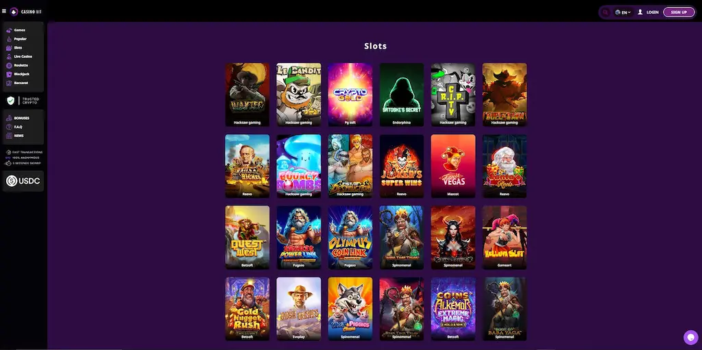 CasinoBit.io Games May 2026