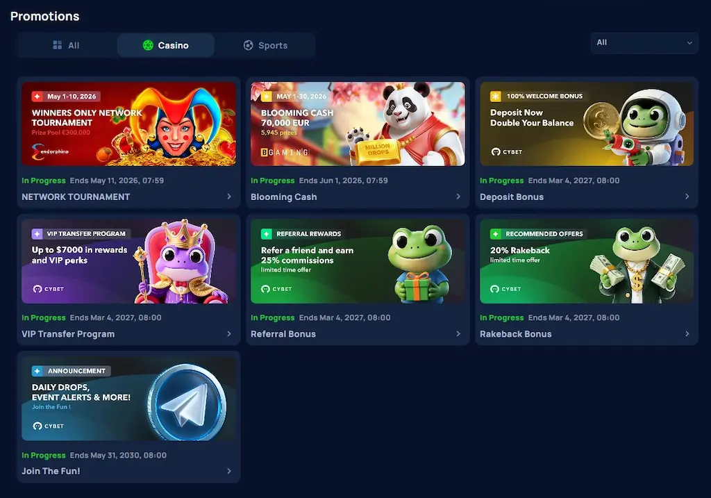 Cybet Casino Promotions May 2026