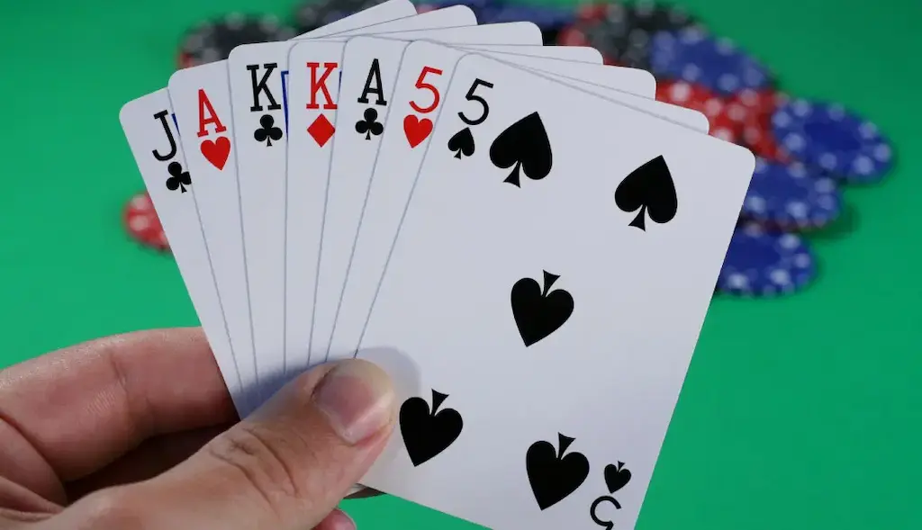 seven card stud hand