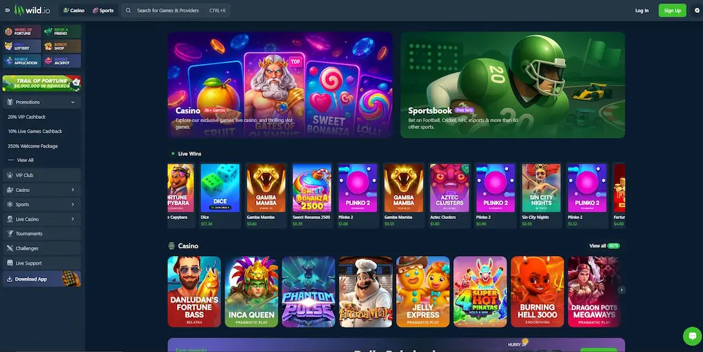 Wild.io Casino Features May 2026