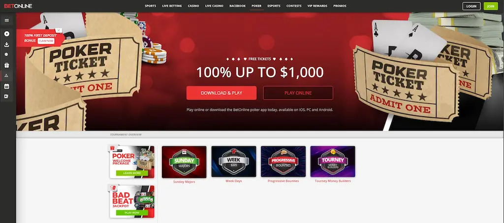 betonline poker home page may 2026