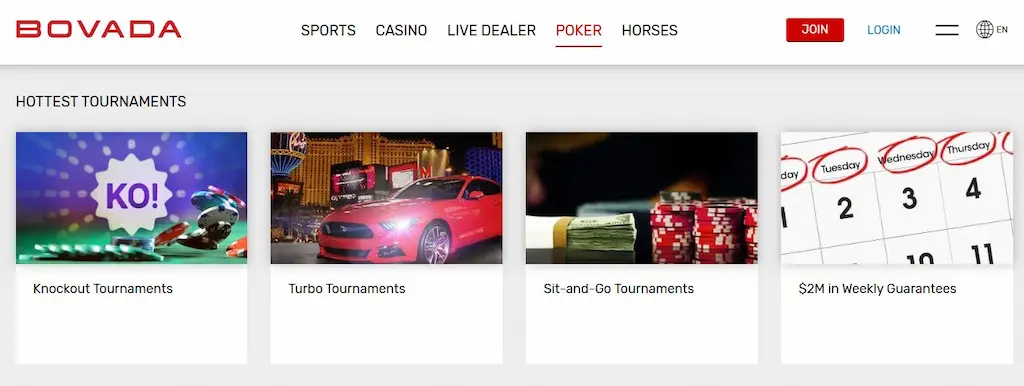 bovada poker games and tournaments may 2026