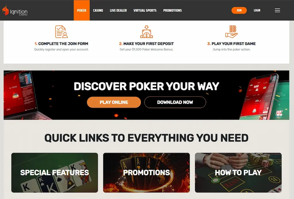 ignition poker home page may 2026